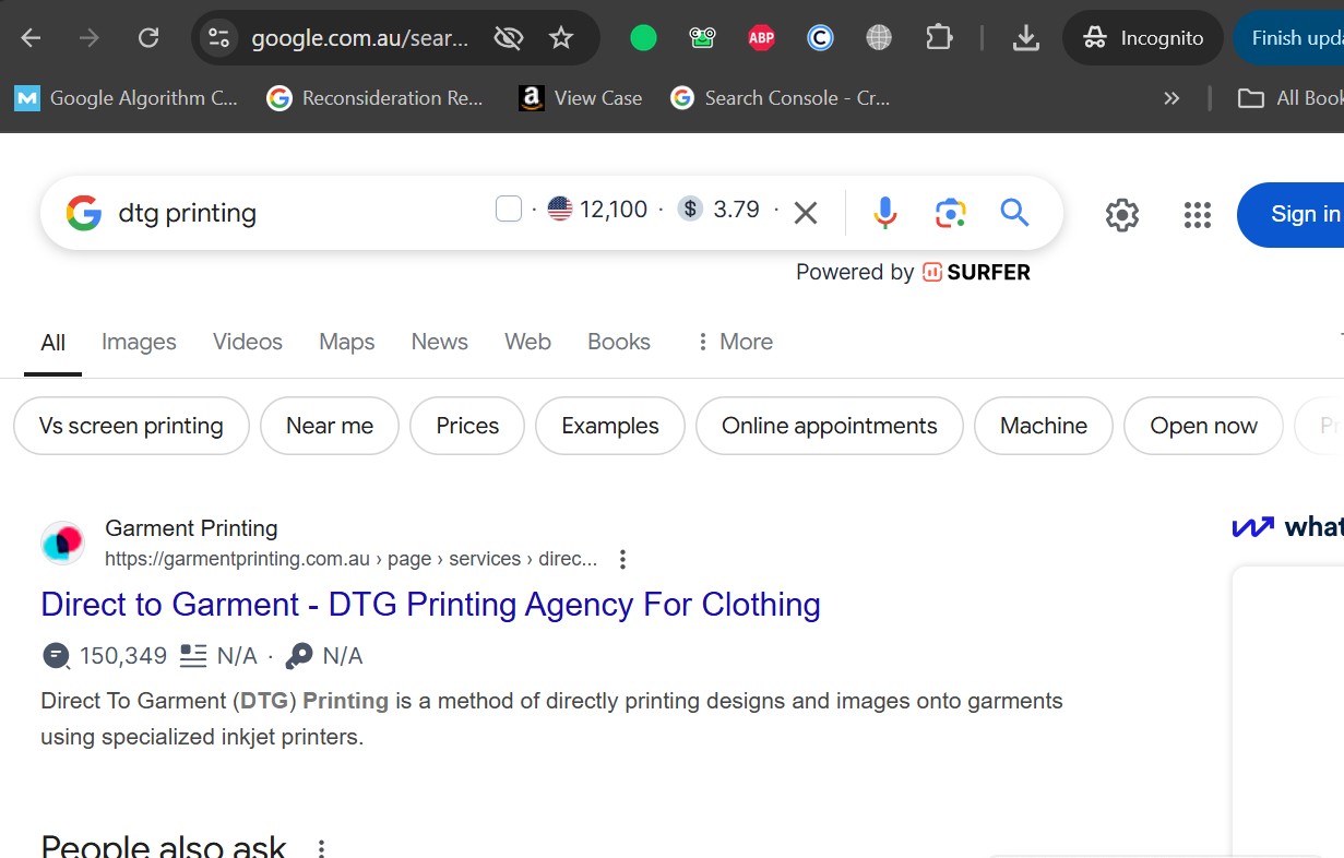 garment printing dtg ranking